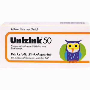 Abbildung von Unizink 50 Tabletten 50 Stück Abbildung von Unizink 50 Tabletten 50 Stück
