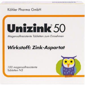 Unizink 50 Tabletten 100 Stück - ab 12,26 €