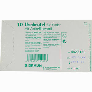 Urinbeutel für Kinder mit Antirefluxventil  10 Stück - ab 0,00 &euro;