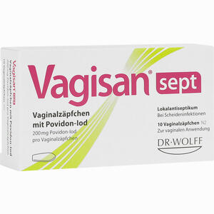 Vagisan Sept Vaginalzäpfchen mit Povidon- Iod 10 Stück - ab 20,89 €