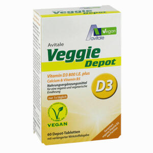 Veggie Depot Vitamin D3 800 I.e.+calcium+b5 Tabletten 60 Stück - ab 0,00 €