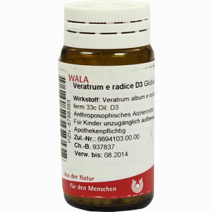 Veratrum E Radice D3 Globuli 20 g - ab 7,62 €