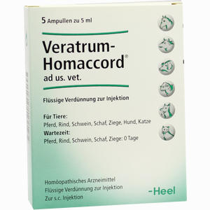 Veratrum Homaccord Vet. Ampullen  5 Stück - ab 12,78 €