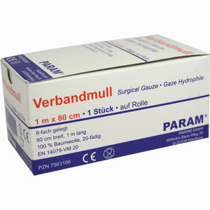 Verbandmull 1 M Gerollt 1 Packung - ab 0,00 &euro;