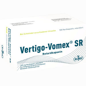 Vertigo Vomex Sr Retard Retardkapseln 100 Stück - ab 0,00 €