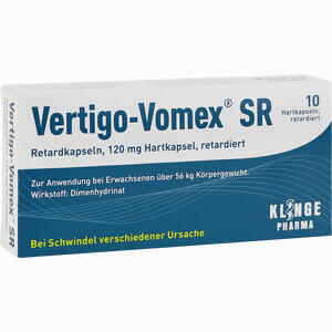 Vertigo- Vomex Sr Retardkapseln 10 Stück - ab 3,88 €