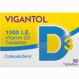 Abbildung von Vigantol 1000 I. E. Vitamin D3 Tabletten 50 Stück Abbildung von Vigantol 1000 I. E. Vitamin D3 Tabletten 50 Stück