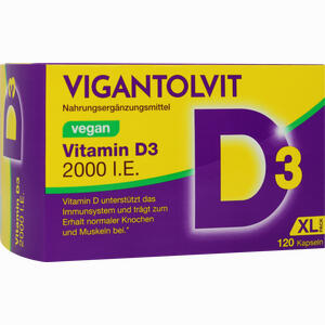Vigantolvit 2000 I. E. Vitamin D3 Vegan 120 Stück - ab 12,34 €