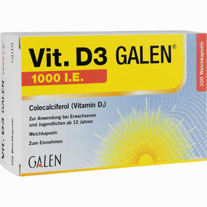 Vit. D3 Galen 1000 I. E.  100 Stück - ab 4,70 €