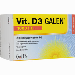 Vit. D3 Galen 1000 I. E.  200 Stück - ab 9,07 €