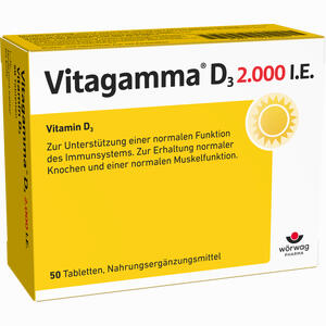 Abbildung von Vitagamma D3 2.000 I.e. Vitamin D3 Tabletten 50 Stück
