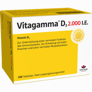 Vitagamma D3 2.000 I.e. Vitamin D3 Tabletten 200 Stück - ab 17,04 €
