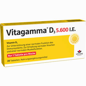 Vitagamma D3 5.600 I.e. Vitamin D3 Tabletten  20 Stück