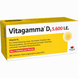 Vitagamma D3 5.600 I.e. Vitamin D3 Tabletten  50 Stück - ab 13,63 €
