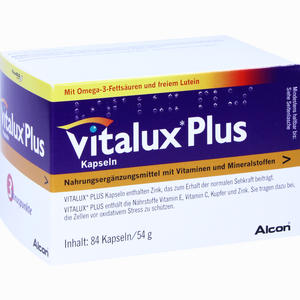 Vitalux Plus Lutein und Omega- 3 Quartalspackung Kapseln 84 Stück - ab 0,00 €