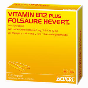 Vitamin B 12 Folsäure Hevert Ampullen  100x2 ml - ab 172,84 €