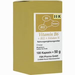 Vitamin B 6 + B 12 + Folsäure N Kapseln  100 Stück - ab 18,26 €