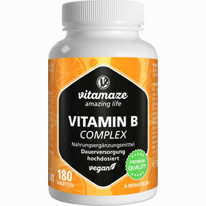 Vitamin B- Complex Hochdosiert Vegan 180 Stück - ab 13,39 €