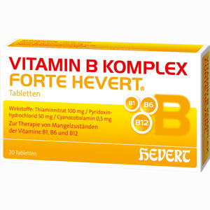 Vitamin B- Komplex Forte Hevert Tabletten 20 Stück - ab 0,00 &euro;
