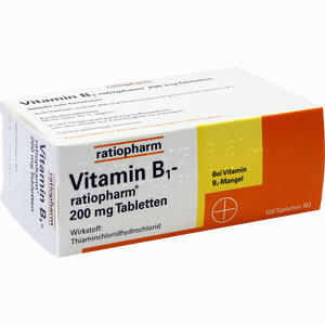 Vitamin B1- Ratiopharm 200mg Tabletten  100 Stück - ab 9,11 €