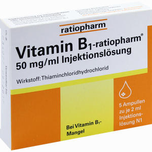 Vitamin- B1- Ratiopharm 50mg/ml Injektionslösung Ampullen 5 Stück - ab 2,11 €