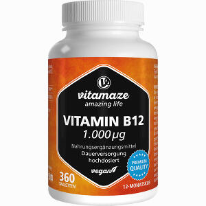 Vitamin B12 1000 Ug Hochdosiert Vegan 360 Stück - ab 18,92 &euro;