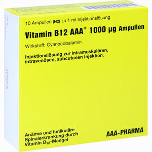 Vitamin B12 Aaa 1000ug Ampullen 10 x 1 ml - ab 4,87 €