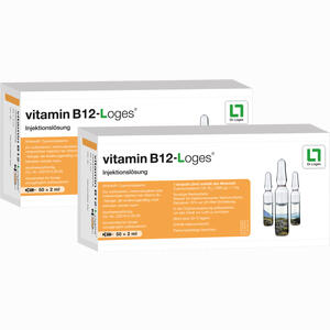 Vitamin B12- Loges Injektionslösung Ampullen 100 x 2 ml - ab 55,69 €