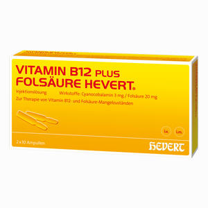 Vitamin B12 Plus Folsäure Hevert Ampullen  10 x 2 ml - ab 25,36 €