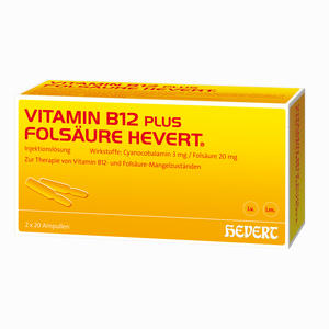 Vitamin B12 Plus Folsäure Hevert Ampullen  20 x 2 ml - ab 48,56 €