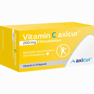 Vitamin C Axicur 200 Mg Filmtabletten  100 Stück - ab 6,59 €