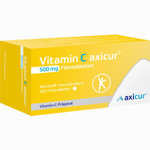 Vitamin C Axicur 500 Mg Filmtabletten  axicorp Pharma GmbH 100 Stück - ab 11,89 &euro;