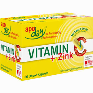 Vitamin C + Zink Depot Kapseln  60 Stück - ab 4,29 &euro;