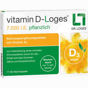 Vitamin D- Loges 7. 000 I. E. Pflanzlich Wochendepot 60 Stück - ab 13,27 &euro;