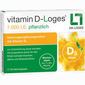 Vitamin D- Loges 7. 000 I. E. Pflanzlich Wochendepot 90 Stück - ab 15,16 &euro;