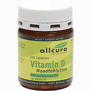 Vitamin D Monotabletten  250 Stück - ab 6,81 €