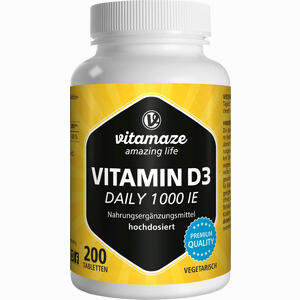 Vitamin D3 1000 I.e. Daily Vegetarisch Tabletten 200 Stück - ab 7,31 €