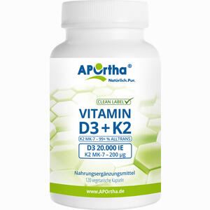 Vitamin D3 20.000 Ie+k2 200 Mg mit Quinoapulver Kapseln 120 Stück - ab 19,99 €