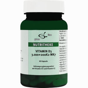 Vitamin D3 3. 000+ 200 K2 Mk7 60 Stück - ab 18,37 &euro;