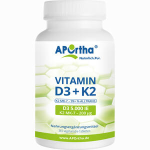 Vitamin D3 5.000 Ie + Natto K2 200 Ug Tabletten 365 Stück - ab 24,88 €