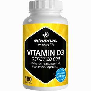 Vitamin D3 Depot Hochdosiert 20000 Ie Vispura Tabletten 180 Stück - ab 17,43 €