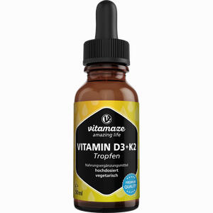 Vitamin D3 K2 1000 Ie /10 Ug Hochdosiert Tropfen  50 ml - ab 13,39 €