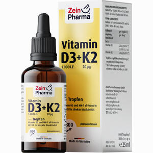 Vitamin D3 + K2 Mk- 7 Tropfen 25ml Hochdosiert 25 ml - ab 17,66 €