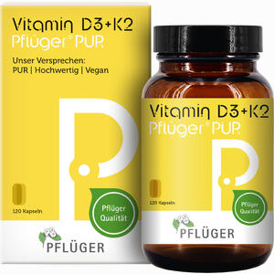 Vitamin D3+ K2 Pflueger Pur 1. 000 I. E. /75 Ug 120 Stück - ab 16,37 €