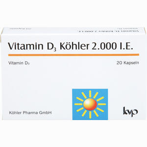 Vitamin D3 Köhler 2000 Ie Kapseln  20 Stück - ab 2,82 €
