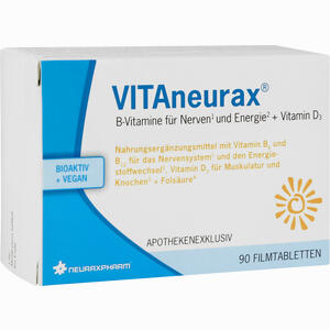 Vitaneurax B- Vitamine + D3 Filmtabletten 90 Stück - ab 0,00 &euro;