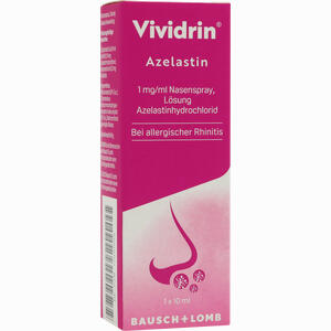 Vividrin Azelastin 1 Mg/ml Nasenspray Lösung  10 ml Vividrin Azelastin 1 Mg/ml Nasenspray Lösung  10 ml