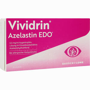 Vividrin Azelastin Edo 0.5 Mg/ml Augentropfen in Einzeldosispipetten  20 x 0.6 ml - ab 5,99 €