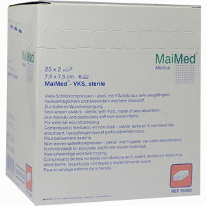 Vlies- Schlitzkompressen 7.5x7.5cm 6- Fach Steril  25 x 2 Stück - ab 2,59 &euro;