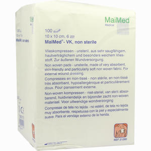 Vlieskompressen 10x10cm 6- Fach Unsteril  100 Stück - ab 2,21 €